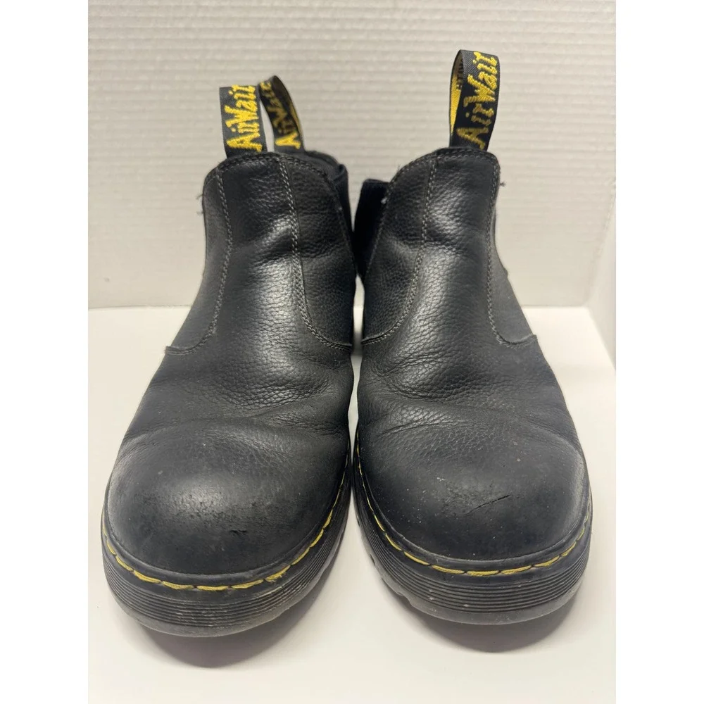 Dr. Martens Ardie Black Leather Chelsea Work Boots Slip Resistant Mens 11‎